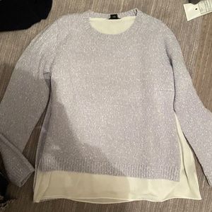 CLUB MONACO Knit Blue/Lavender SWEATER Lined Size Large